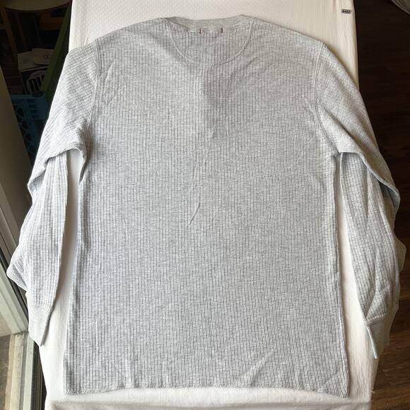 Levi's Men Henley Shirt Size M Gray Levi Strauss Button Long Sleeve - Picture 6 of 6